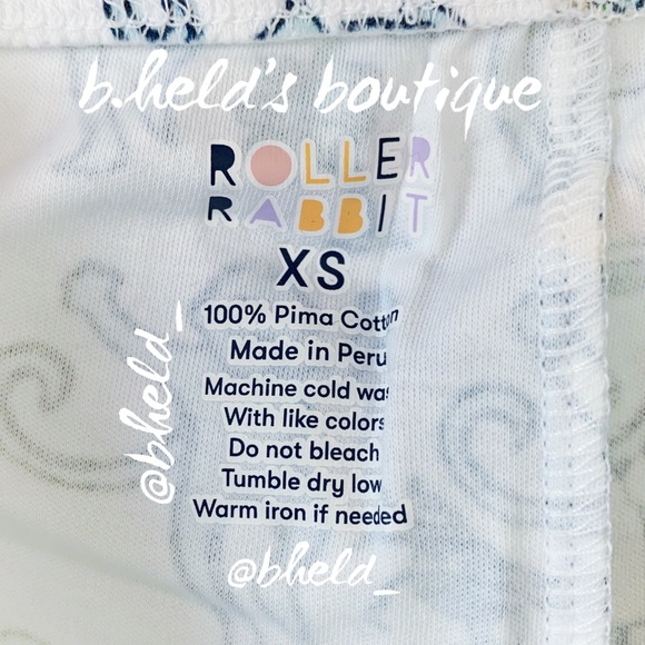 Roller Rabbit Charleston Monkey Polo Pajamas in White Monkey Size XS New NWT - Picture 11 of 16